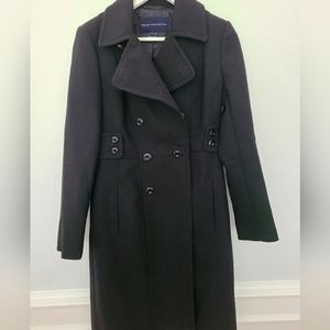French connection lined coat - navy